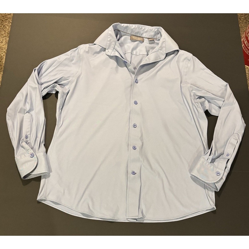 Daniel Cremieux Blue Long Sleeve Button Up Dress Shirt Lightweight Men’s L